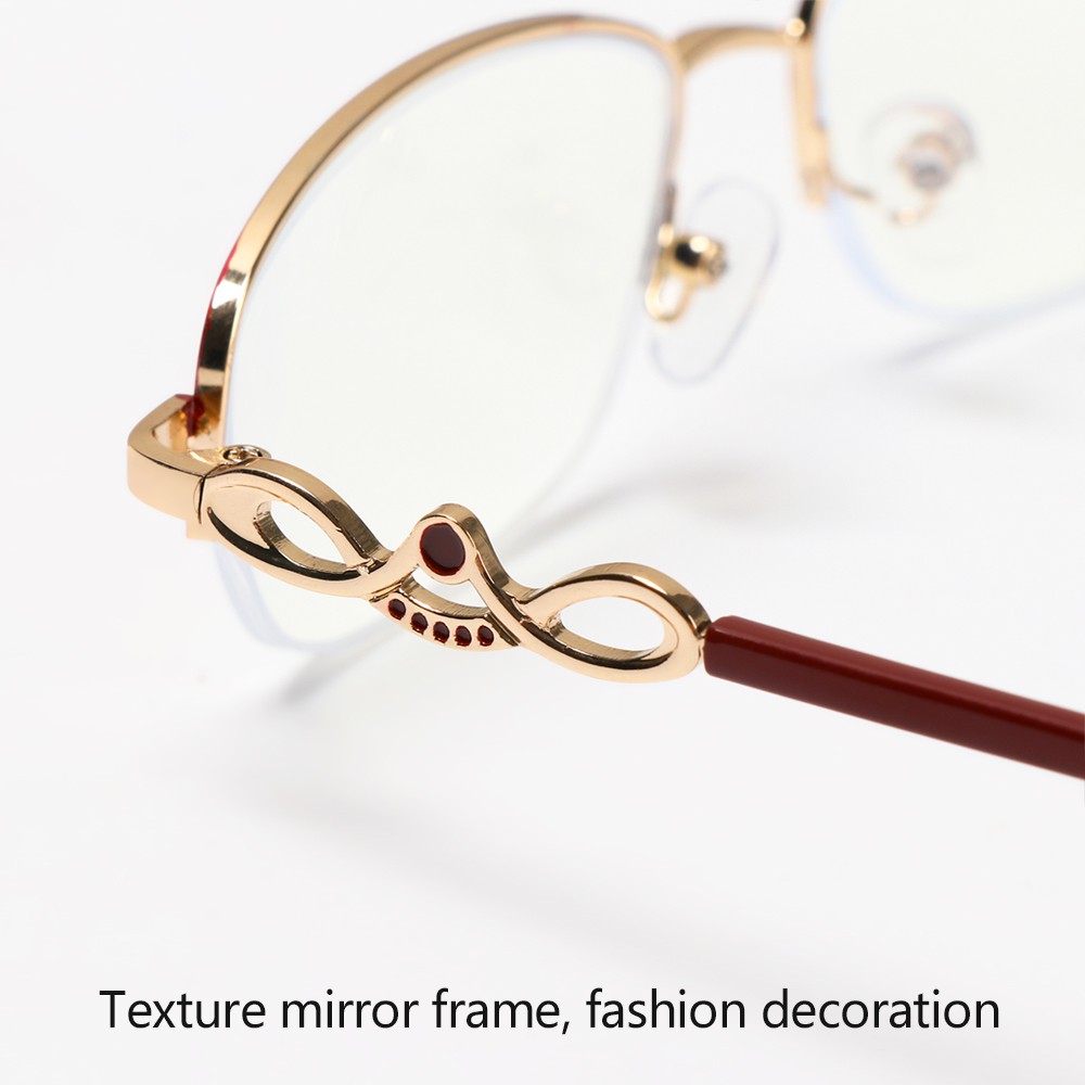 Mắt Kính Gọng Kim Loại Trong Suốt Bảo Vệ Mắt Chống Bức Xạ Máy Tính Chống Tia UV