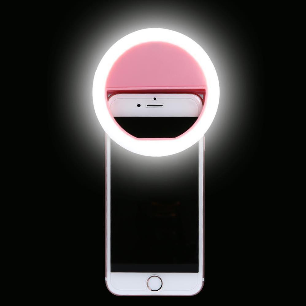 Đèn LED kẹp điện thoại hỗ trợ chụp hình Selfie ( TẶNG KÈM PIN AAA )