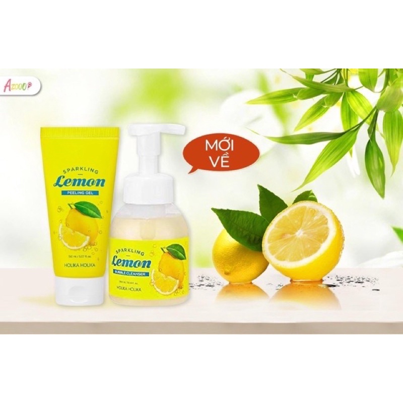 Sữa rửa mặt Holika Holika Sparkling Lemon Foam Cleanser 200ml- Nhập khẩu chính hãng