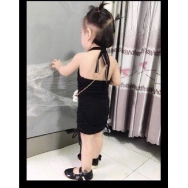váy body dây buộc rút cho bé gái