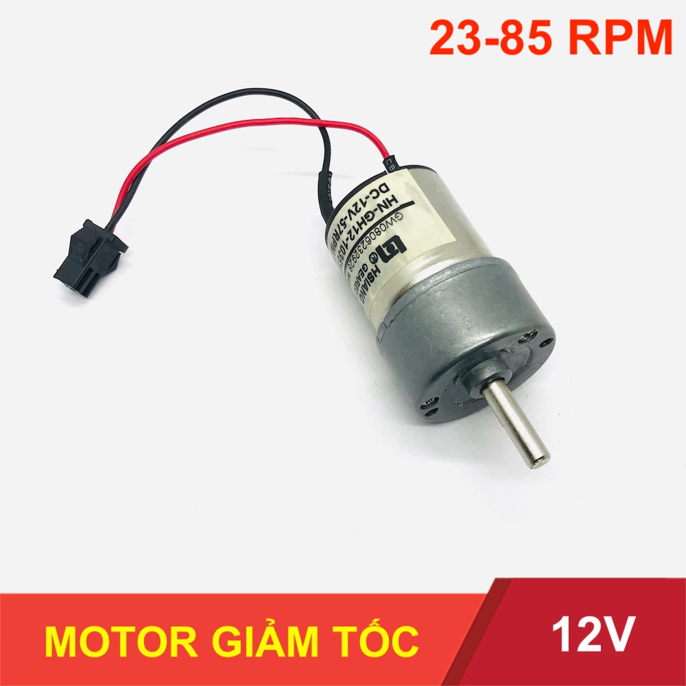 Motor giảm tốc 12v bánh răng kim loại tốc độ chậm 23 - 85 vòng dải điện áp 5V - 18V - LK0171