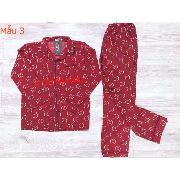 Bộ Đồ Mặc Hè Thu Chất Lụa, Bộ pijama Lụa Dài Tay Phù Hợp Cả Nam Và Nữ