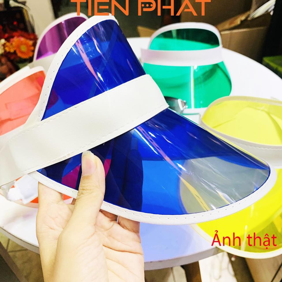 Nón nhựa nửa đầu - Mũ lưỡi trai đi biển trong suốt 👒 ༷