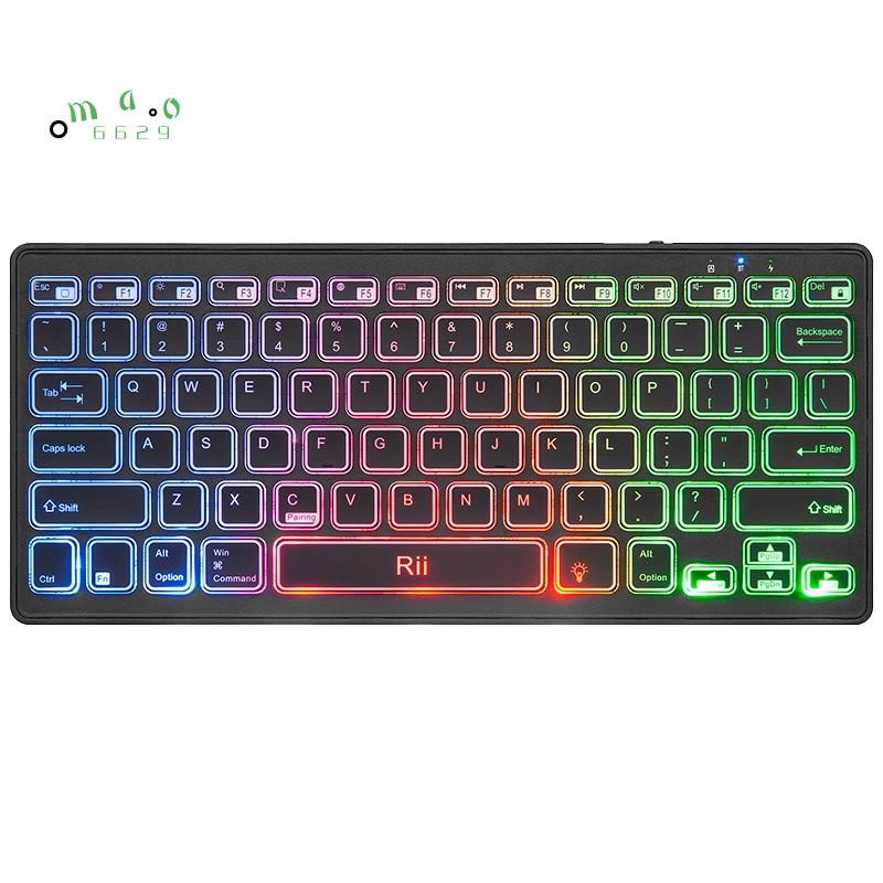Bàn phím không dây RT910 RF Bluetooth 78 phím có đèn nền cho Win8 Win10 Android Mac