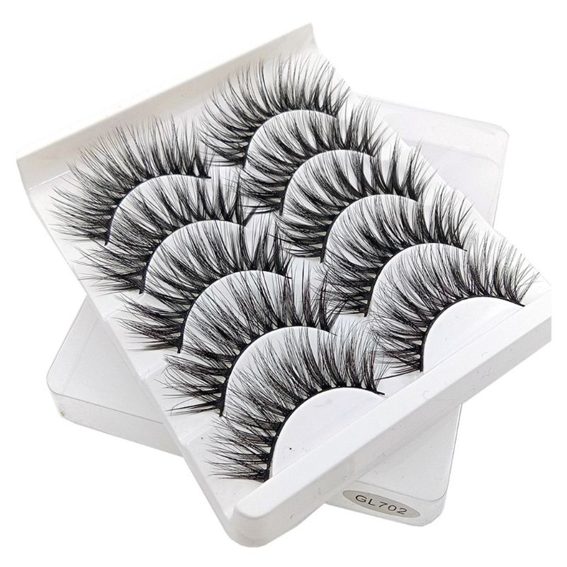 Set 5 Cặp Lông Mi Giả 3D Thời Trang Dành Cho Nữ