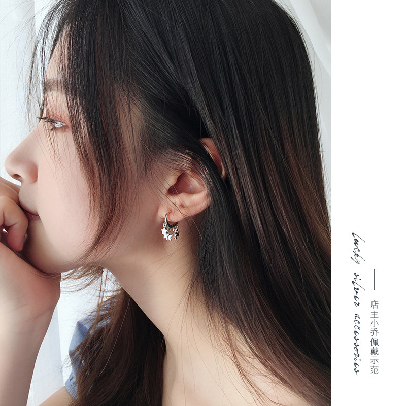 Bông Tai Bạc 925 Hình Ngôi Sao 22835 Phong Cách Hàn Quốc Thời Trang Cho Nữ