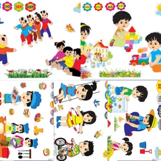 Combo 5 bộ tranh góc mầm non ( mẫu mới)