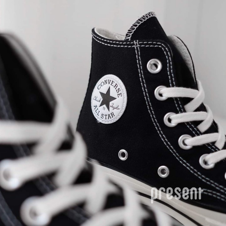 Giày sneaker Converse 1970s Black White chính hãng cho nam nữ cao cổ full box Present Original Sneakers