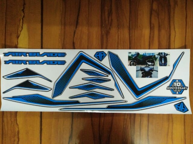 Bộ tem Airblade 2018 màu xanh hàng thiết kế