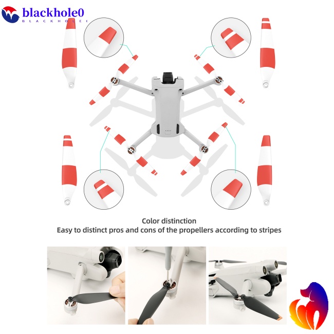 Bộ 8 Cánh Quạt Kép Nhiều Màu Sắc Chống Ồn Cho Dji Mini 3 Pro 6030f