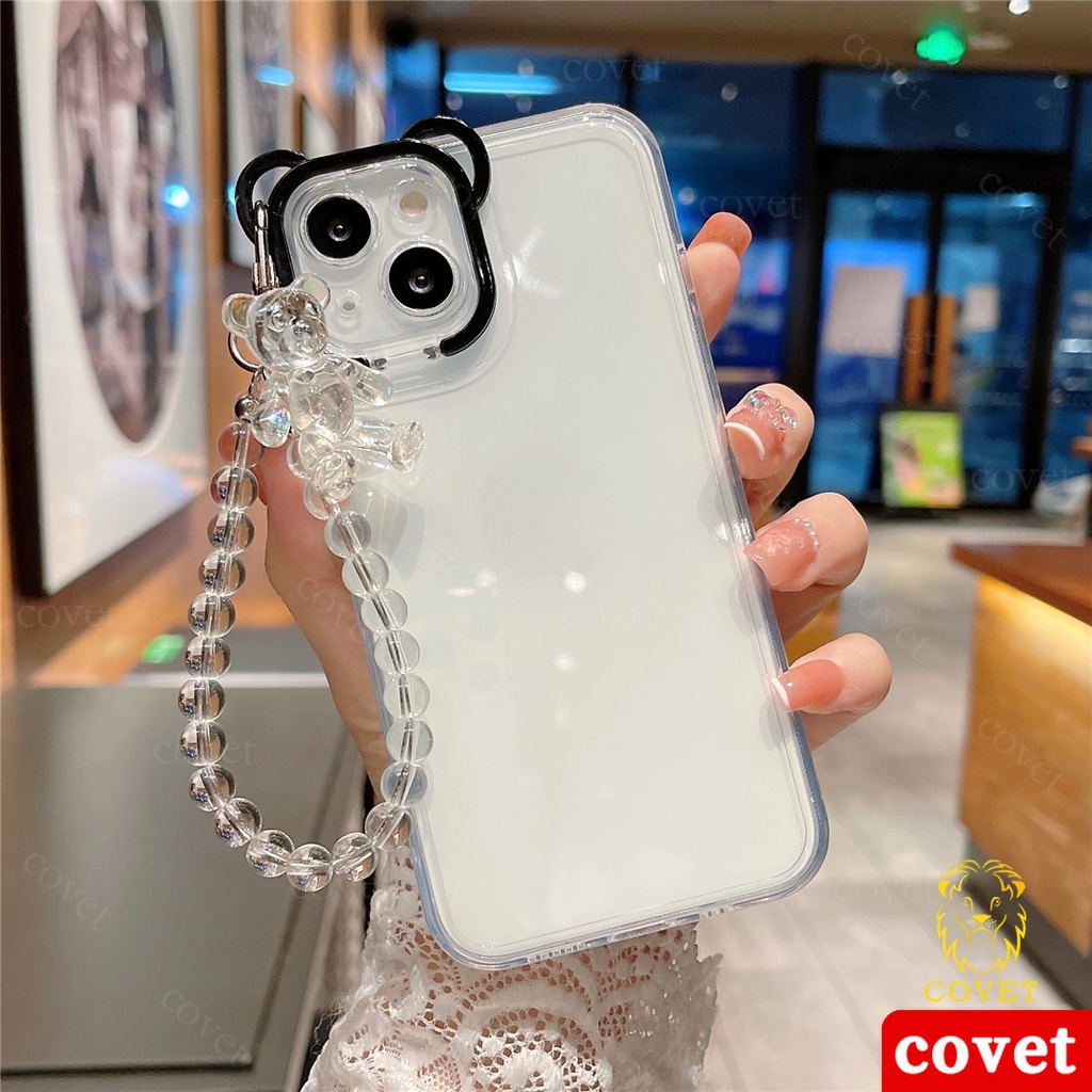 Ốp Điện Thoại Hình Gấu Có Vòng Đeo Tay Cho iPhone 11 12 13 Pro MAX X XS MAX XR 7 8 Plus SE 2020