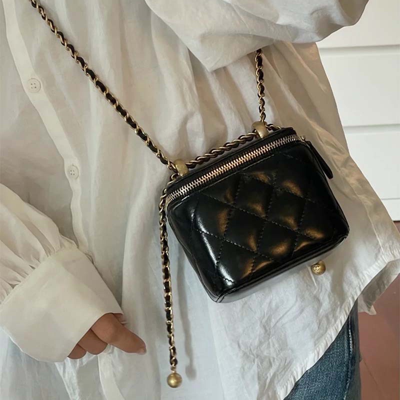 IELGY Túi đeo chéo IELGY nhỏ nhắn hình vuông phốI dây chuỗi xích thờI trang dành cho nữ