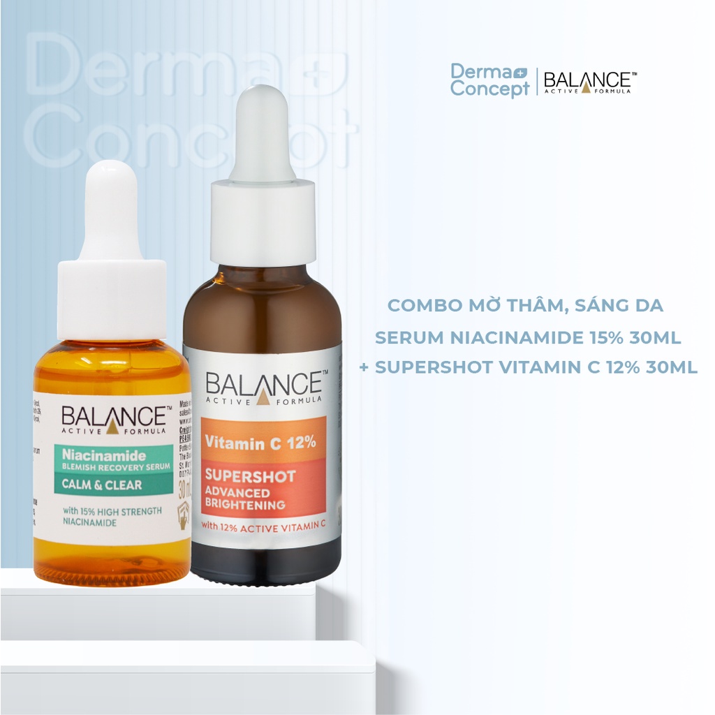 Serum ngừa mụn, mờ thâm Balance Niacinamide 15% Blemish Recovery 30ml