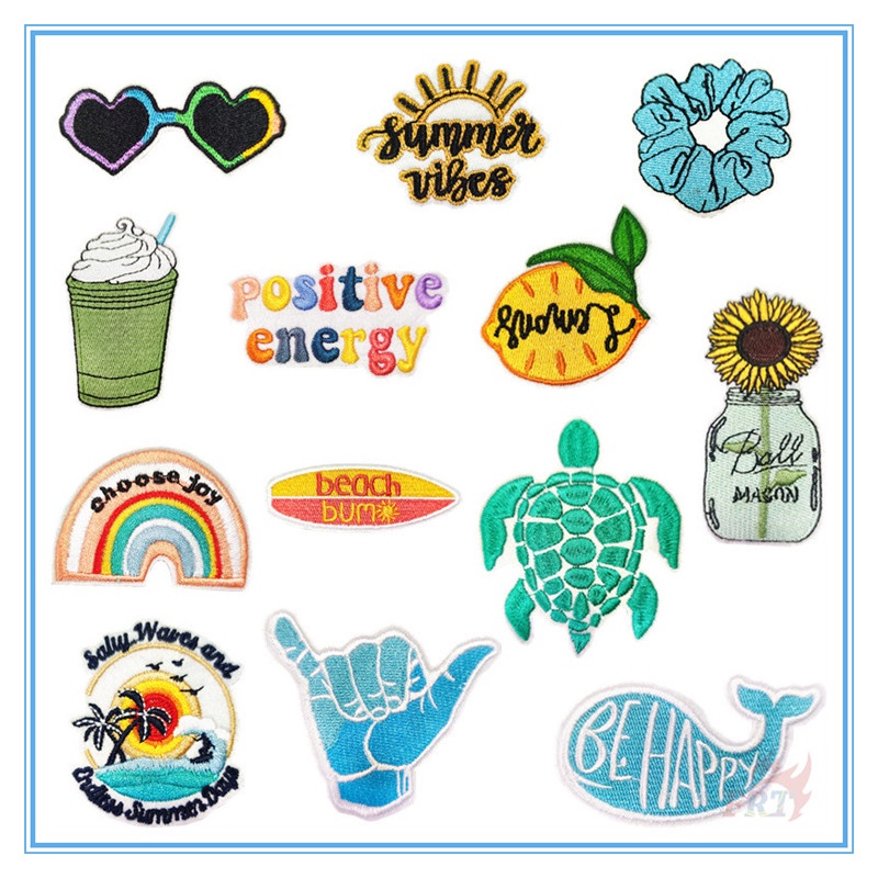 ♥ Miếng Dán Ủi In Chữ Forose Joy - Enjoy The Beach Time ♥ 1 Miếng Dán Ủi Lên Quần Áo Hình Rùa Biển