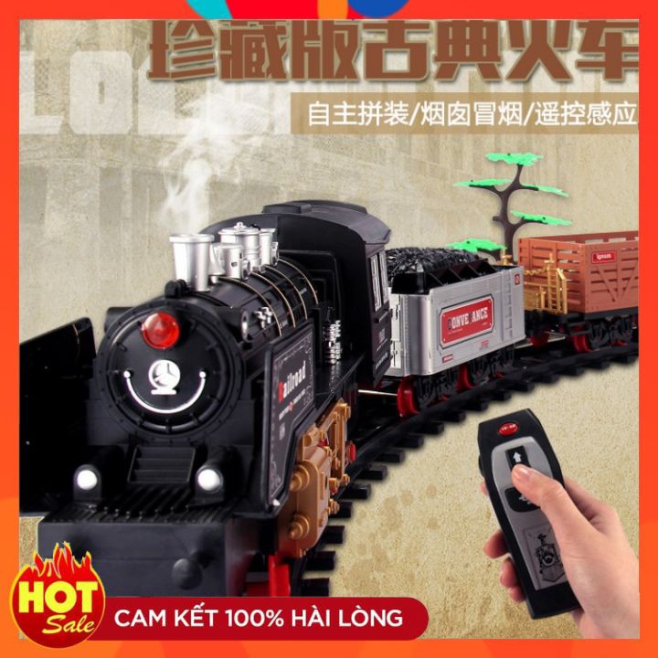 Bộ Đồ Chơi Xe Lửa Có Khói Và Đường Ray