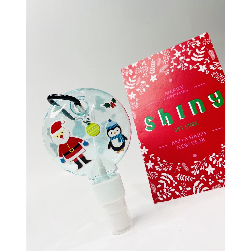 Bình xịt hình tròn 50ml tặng kèm sticker và móc treo tiện dụng