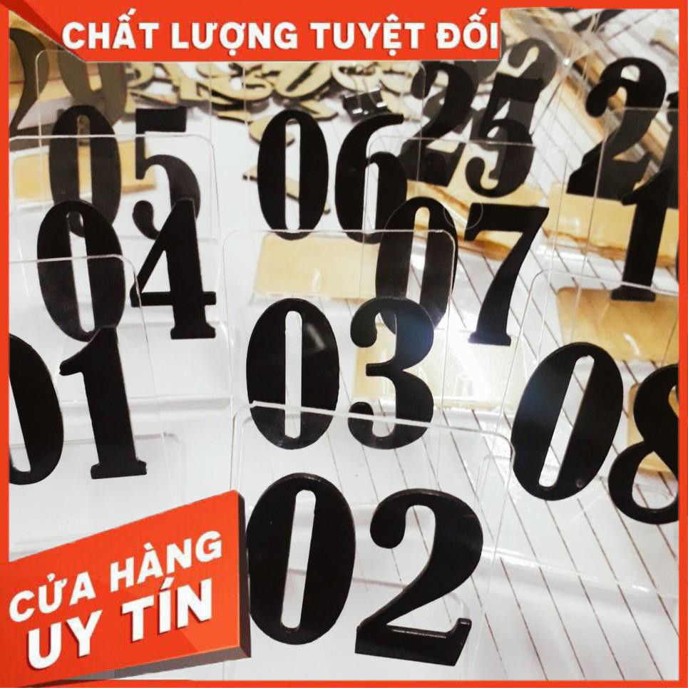 Thẻ Số Để Bàn Mica, Số thứ Tự Để Bàn Cafe In Logo Theo Yêu Cầu