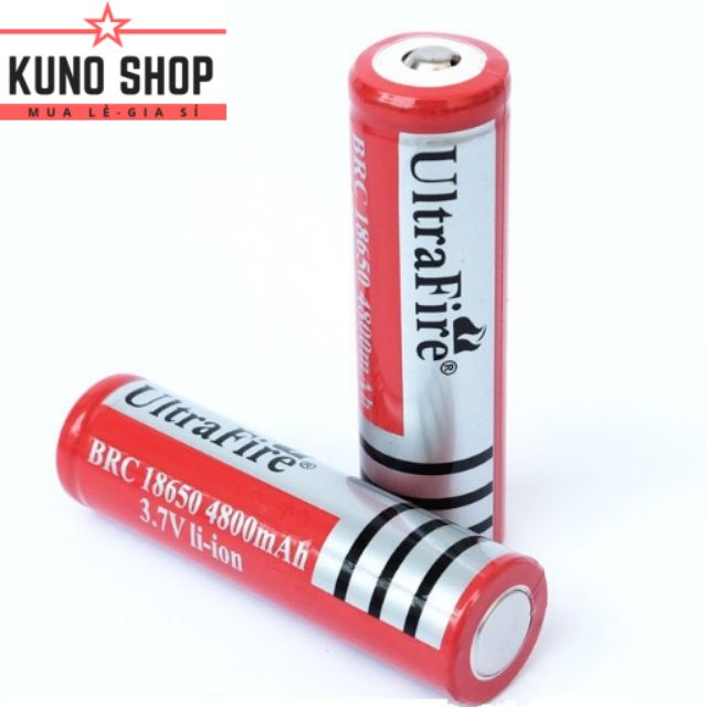 [Rẻ Vô Địch] Pin 3.7V Ultrafire Đỏ Dung Lượng 4200mAh - Dùng Cho Quạt Cầm Tay & Đèn Pin.