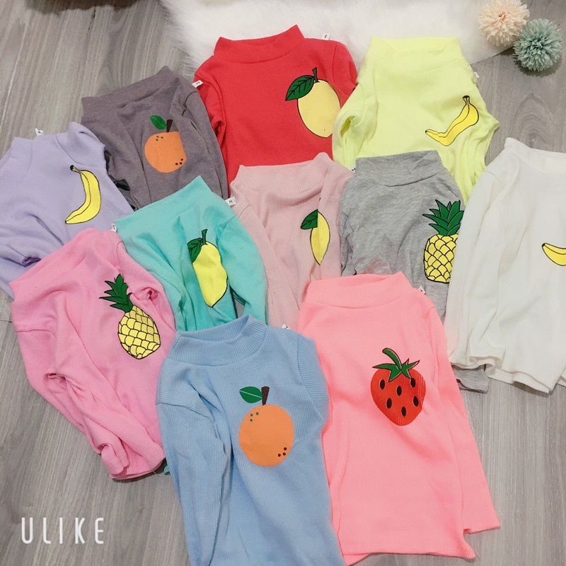 Áo Len Tăm Hoa Quả Cho Bé Trai Bé Gái 7-18kg