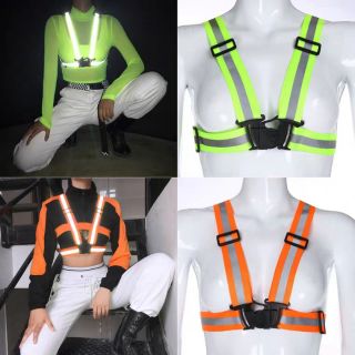 ÁO CROPTOP KÈM ĐAI PHẢN QUANG [HÀNG ORDER]