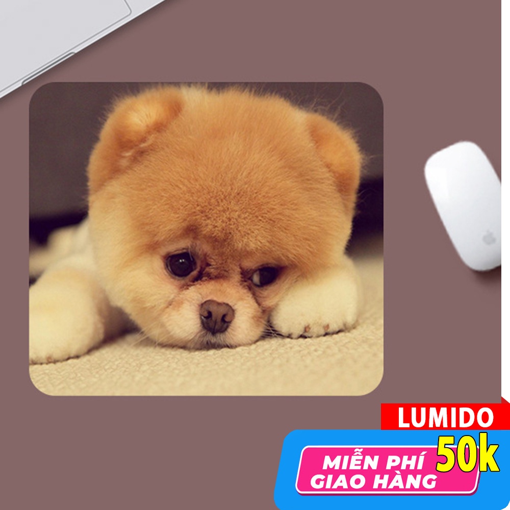 Lót Chuột Cute Hình Chó Cún Phóc Sóc Bề Mặt Speed Đế Cao Su Cao Cấp LUMIDO TS148