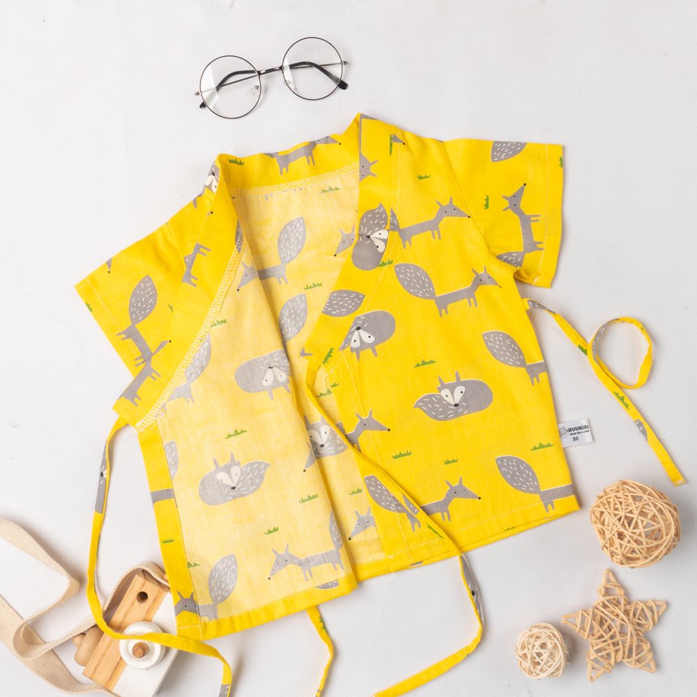 Bộ đồ yukata cộc tay hình con vật dễ thương cho bé BR21001 - MAGICKIDS