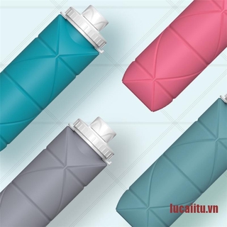 Bình Nước Silicon Thể Thao 600ml Gấp Gọn Tiện Lợi