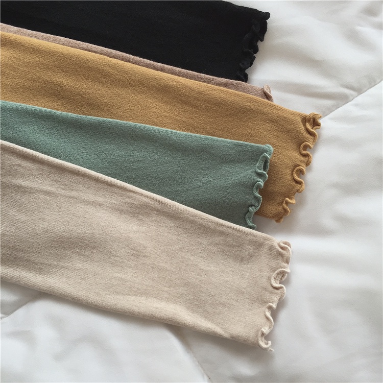 NUZIRO  Áo len thời trang nữ dài tay màu sắc đơn giản