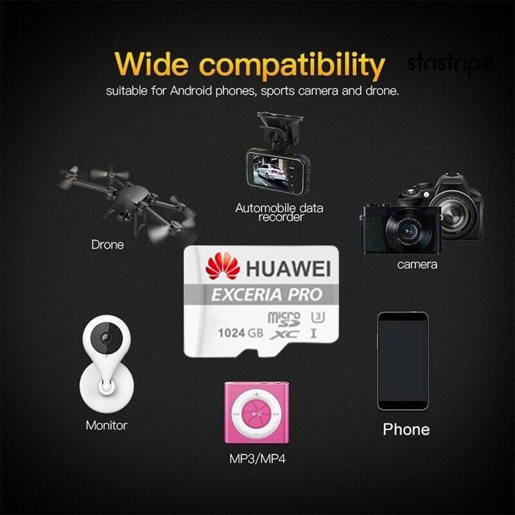 STR Hua Wei 512GB/1TB U3 High Speed TF Flash Memory Storage Card for Phone Tablet