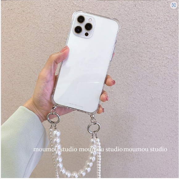 Ốp Điện Thoại Có Dây Đeo Ngọc Trai Cho iphone7 / 8plus 6s 13 / 12promax Xs / XR