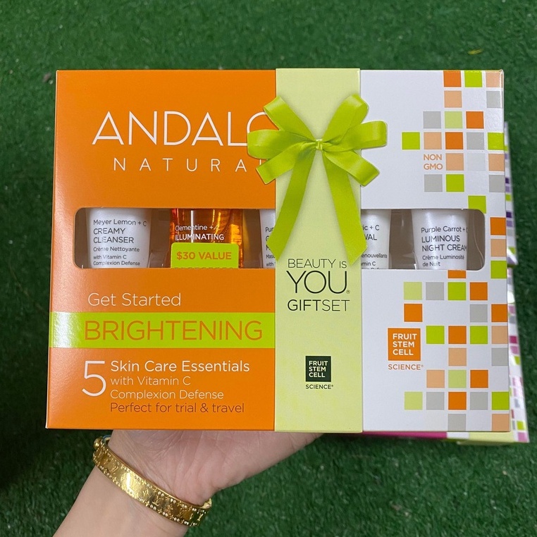 Set 5 món mini các loai chăm sóc cho da  Andalou Naturals Mỹ