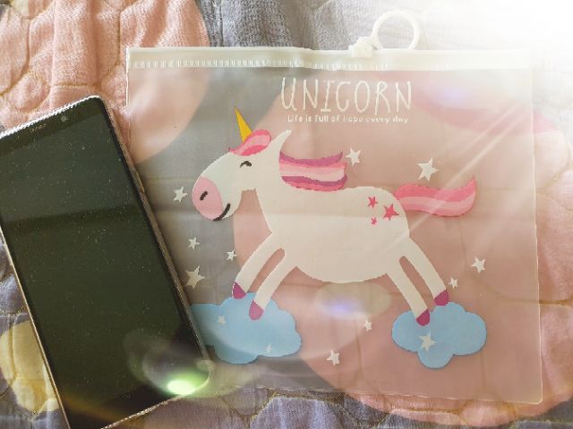 Túi Zipper du lịch Unicorn nhỏ gọn kích thước 18x21cm