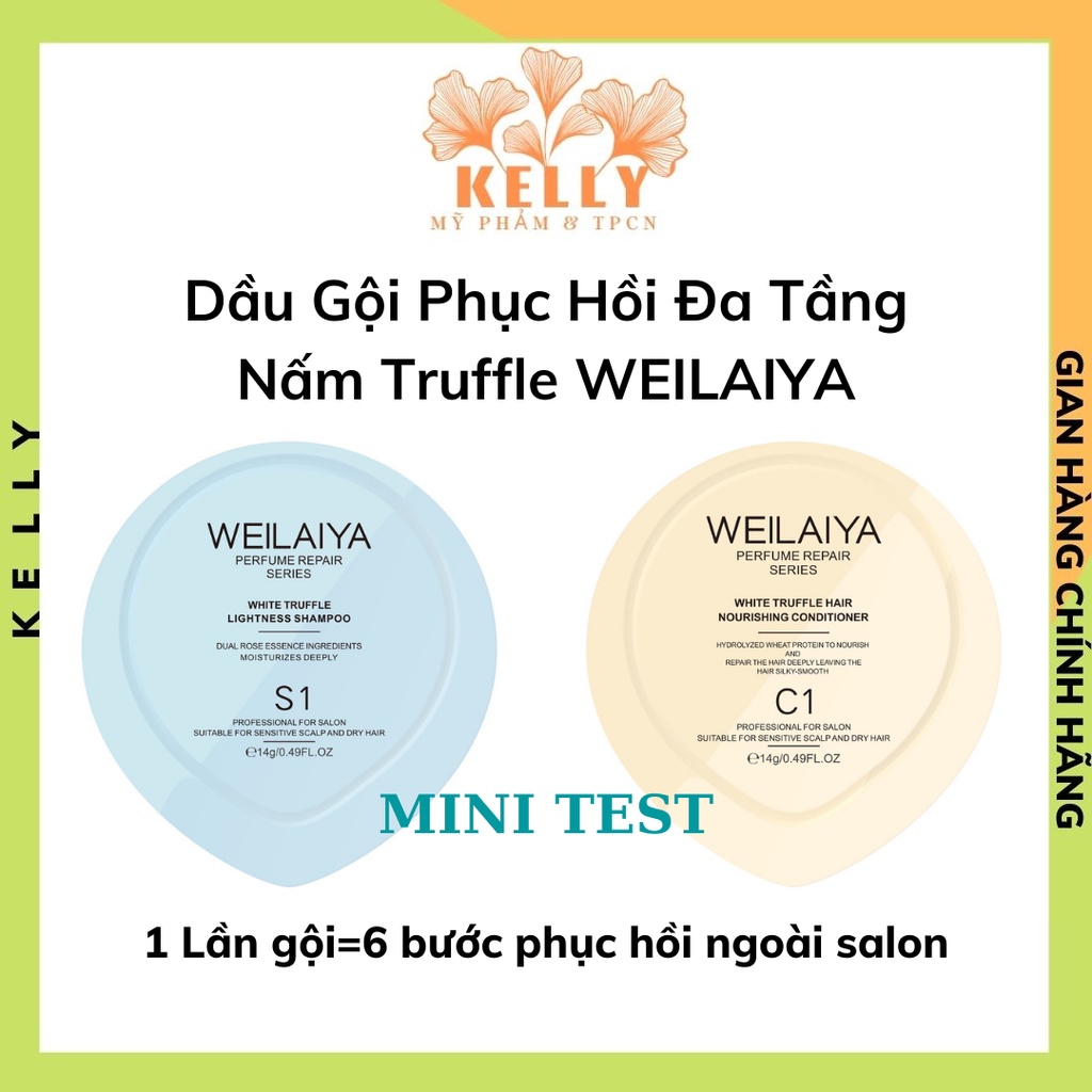 Cặp Dầu Gội Xả Phục Hồi Tóc Hư Tổn Weilaiya,Thành Phần Nấm Truffle Phục Hồi Tóc Khô, Xơ, Gãy Rụng Và Hết Gàu [Mini Test]