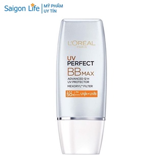 Kem Chống Nắng BB Trang Điểm L'Oreal Paris UV Perfect BB Max SPF50+ PA++++ 30ml (Bạc)