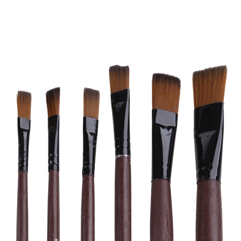 Bộ 6 Cọ Vẽ Tranh Màu Nâu Mới