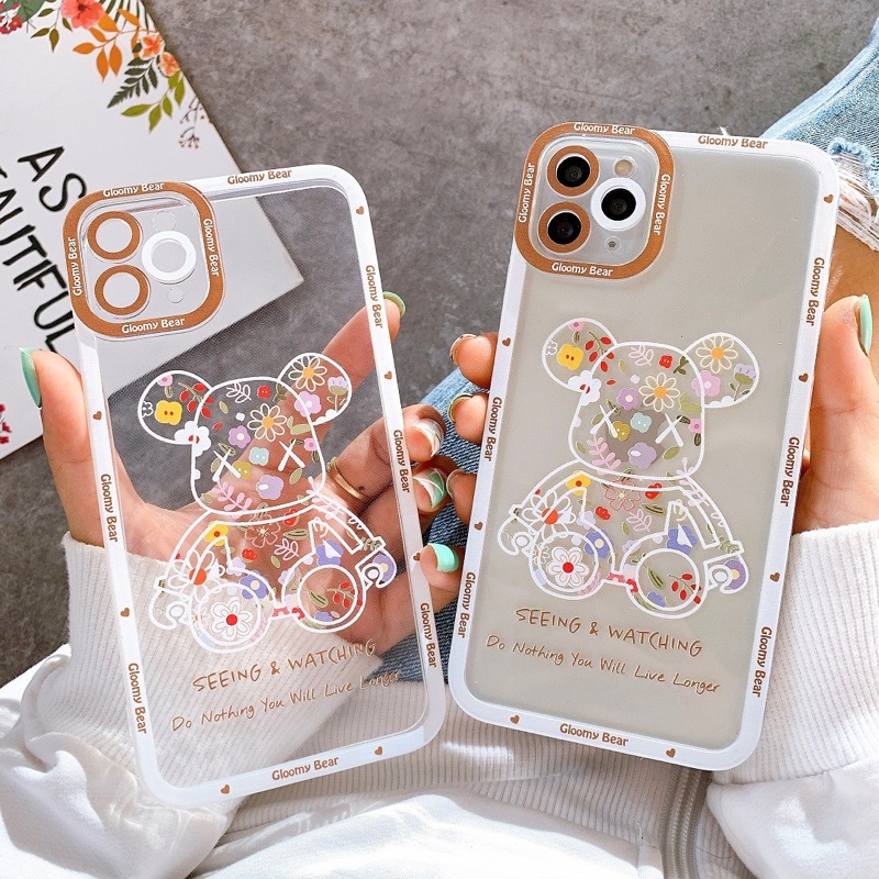 Ốp Lưng Silicon Chống Sốc Viền Nổi Gloomy Bear