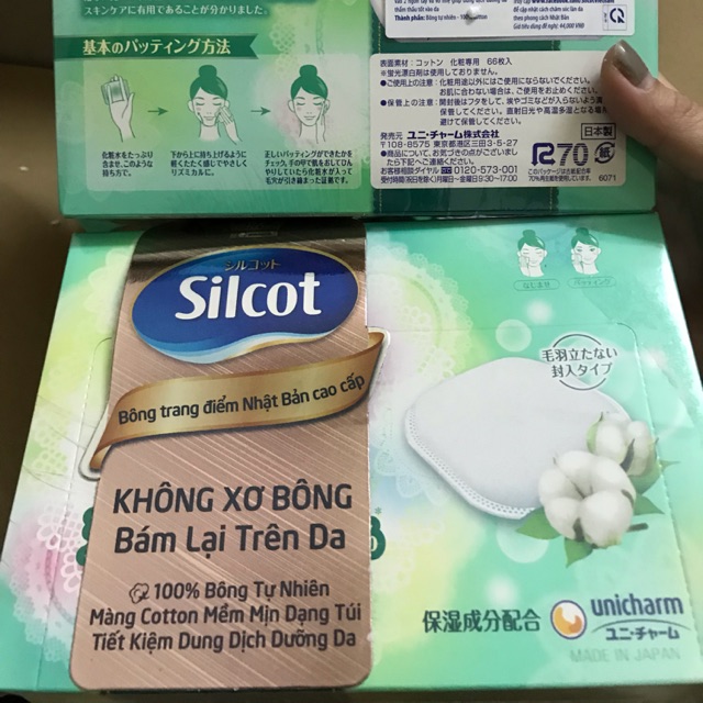 Bông Tẩy Trang Silcot Premium Cao Cấp 66 miếng￼