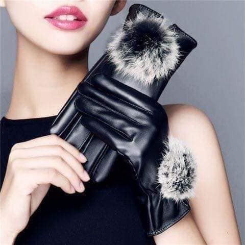 Chuyên sỉ lẻ găng tay da nữ lót nỉ  chống thấm nước, cảm ứng điện thoại