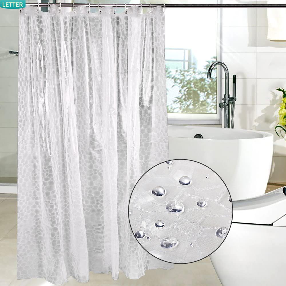 Rèm Phòng Tắm Chống Thấm Nước In Chữ 3d 180x180cm