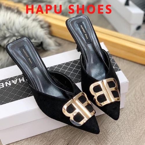 Giày sục mũi nhọn, giày cao gót HAPU 5 phân sang chảnh
