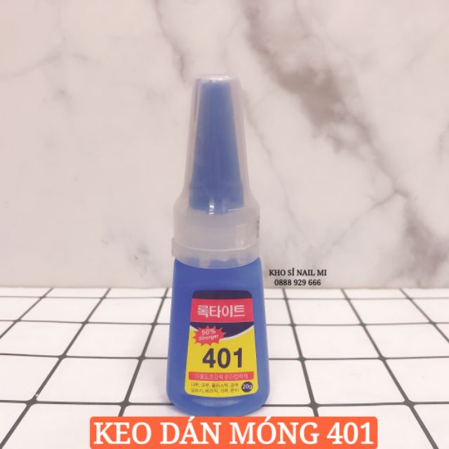 Keo 401 dán móng nail (20g) - Keo dán đa năng Hàn Quốc loại tốt chuyên dụng cho dân làm móng