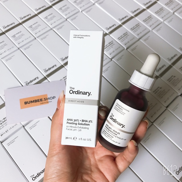Tẩy da chết hóa học chuyên sâu The Ordinary AHA 30% + BHA 2% Peeling solution - 30ml - Skin.authentic | BigBuy360 - bigbuy360.vn