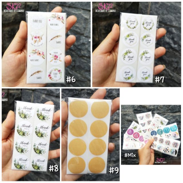 ❤Set 24/32/40 Sticker dán chữ THANK YOU &amp; Trơn❤