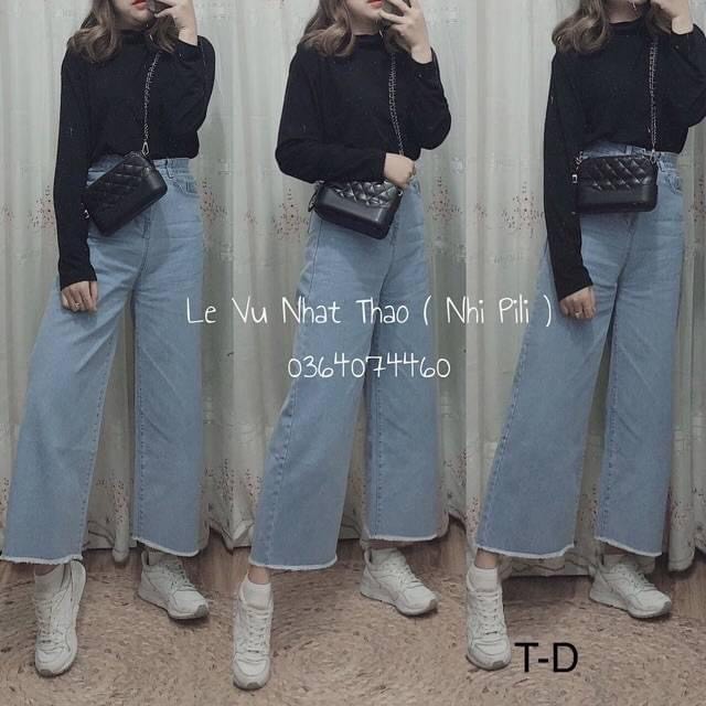 [Có Video+ Ảnh Thật] Quần Jean ống rộng  - Chất Liệu Jean cao cấp / Sẵn 2 màu | BigBuy360 - bigbuy360.vn