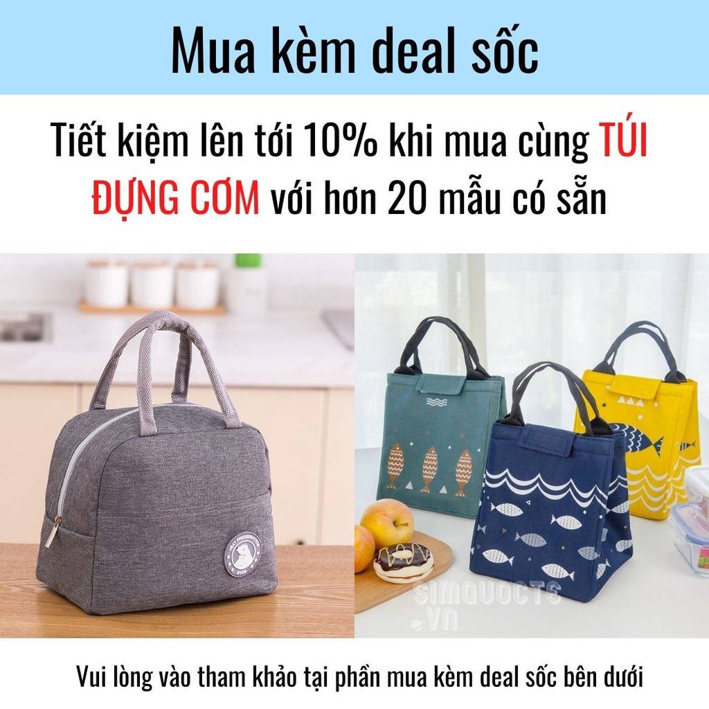 [Nhựa lúa mạch] Hộp cơm giữ nhiệt có van thông hơi không chứa BPA Lunch Box HĐC02