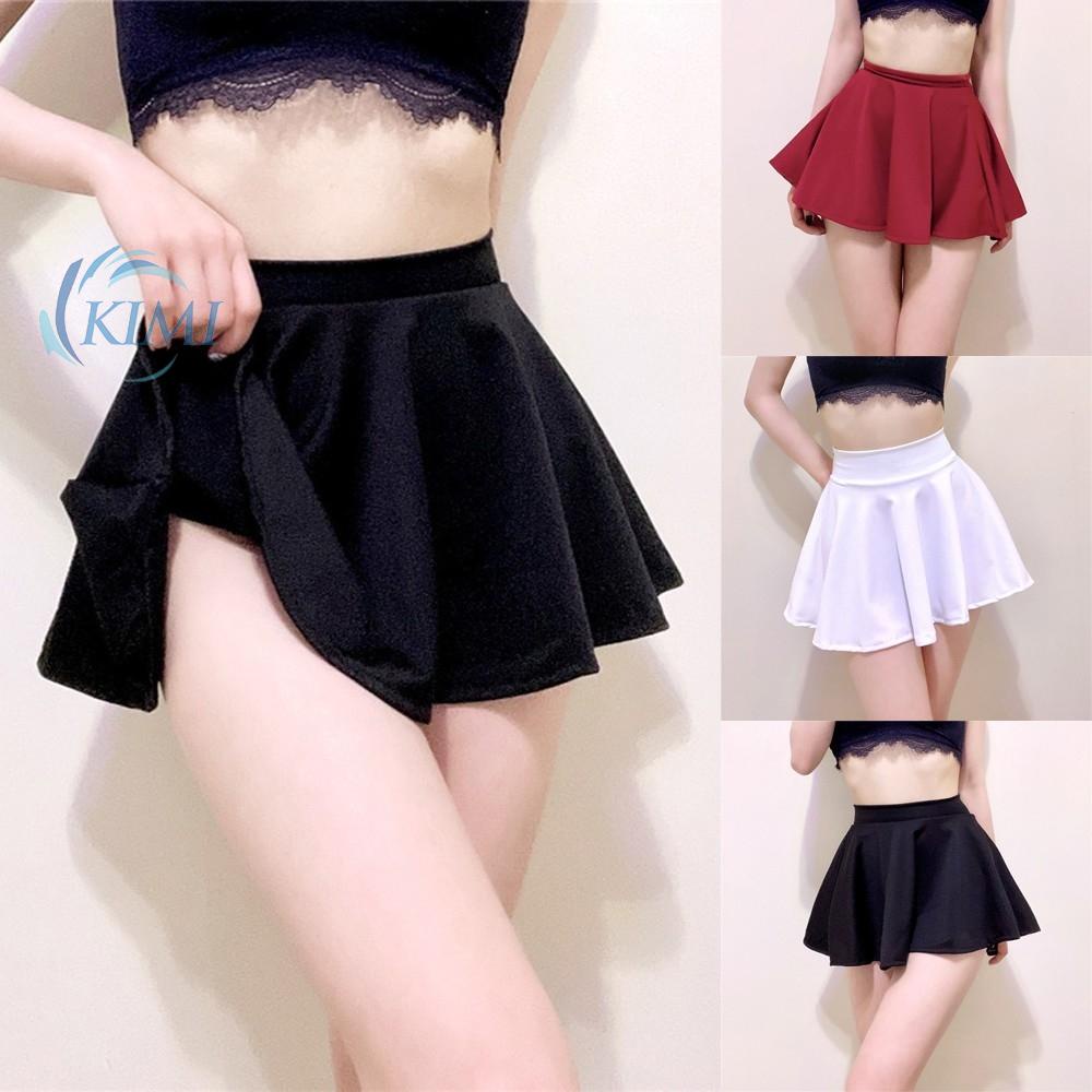 Chân váy lưng cao thiết kế đơn giản thời trang dành cho nữ