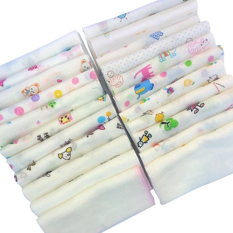 Khăn Cotton Mềm Mại Họa Tiết Dễ Thương Dành Cho Bé