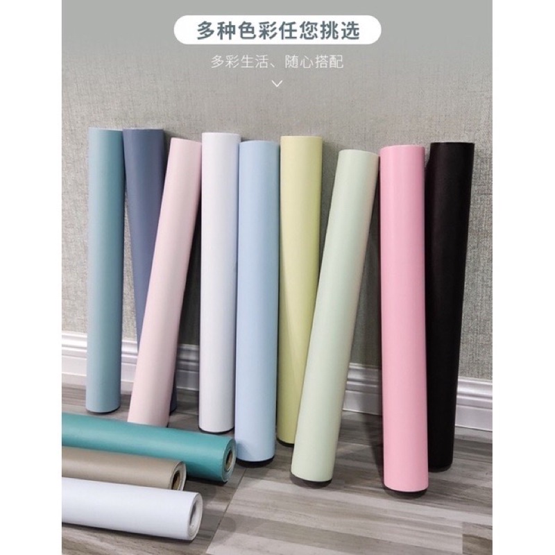 Giấy dán tường hoa hồng 3d xanh 10m x 45 cm sẵn keo | BigBuy360 - bigbuy360.vn