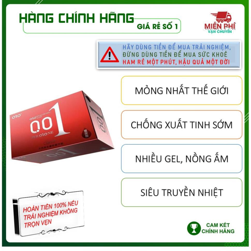 Bao cao su siêu mỏng 0.01 OLO - Kéo Dài Thời Gian. cuộc yêu bất tận chất