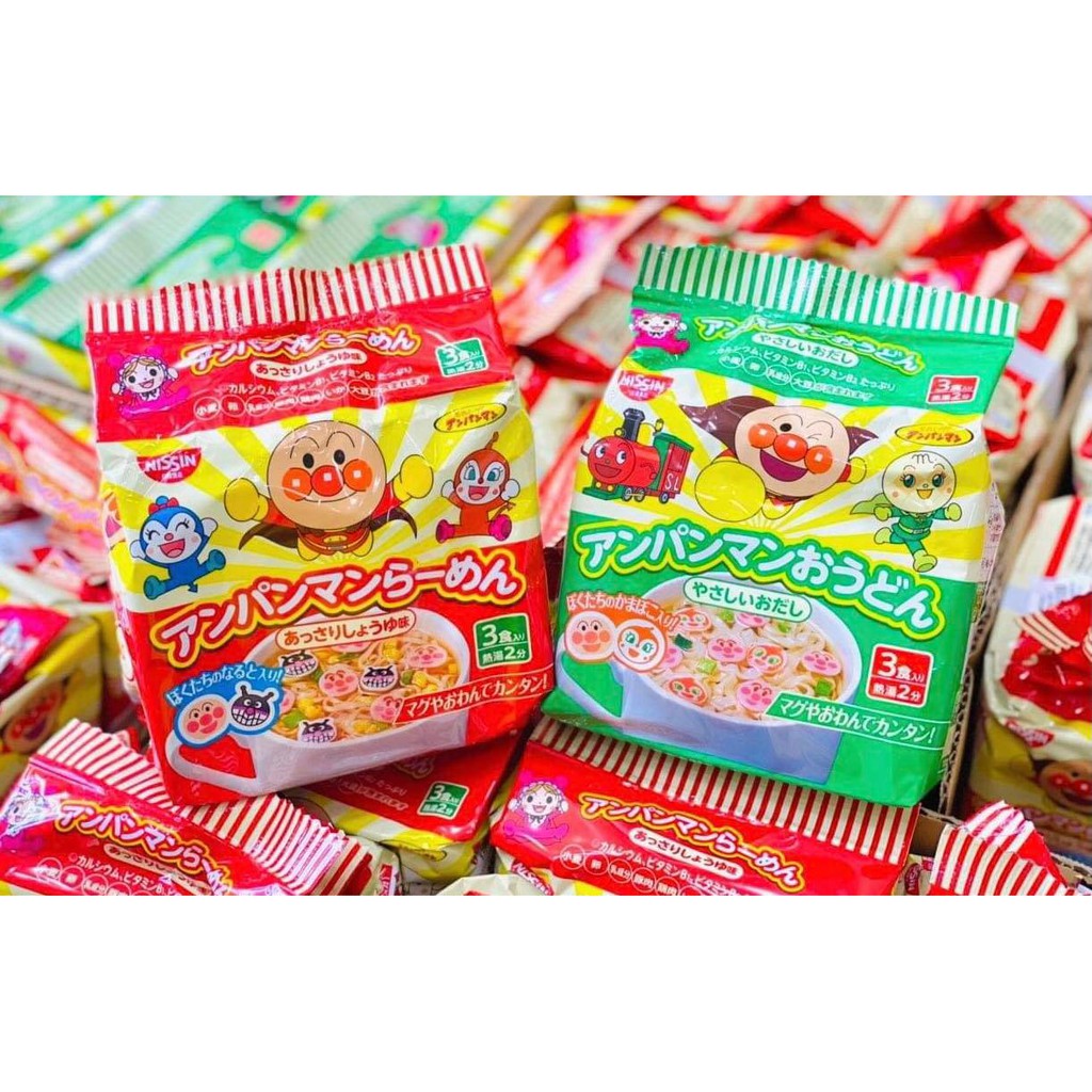 (Mẫu mới) Mì ăn liền Anpaman Nissin Nhật Bản cho bé từ 1 tuổi